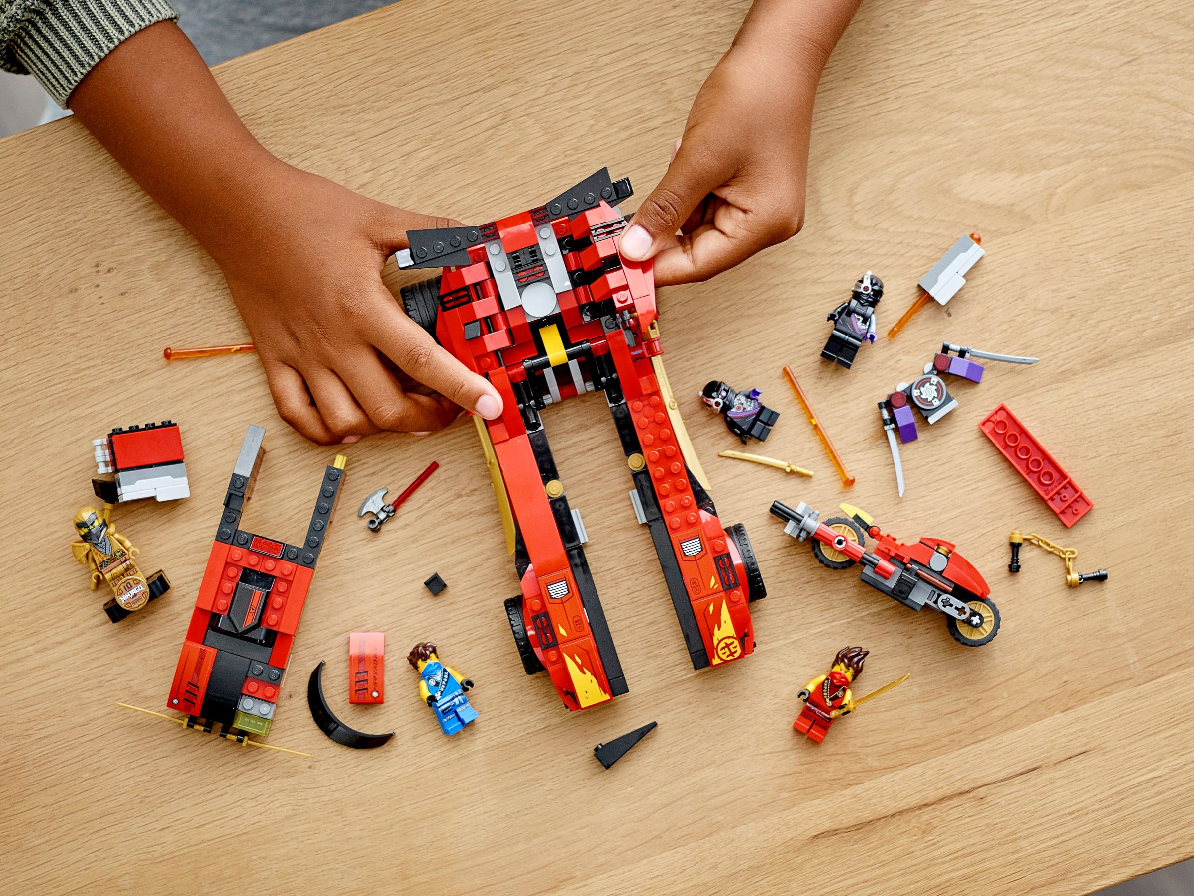 [HAPPY BRICKS] LEGO  NINJAGO - 71737 - SIÊU XE CHIẾN ĐẤU CỦA KAI - X-1 NINJA CHARGER