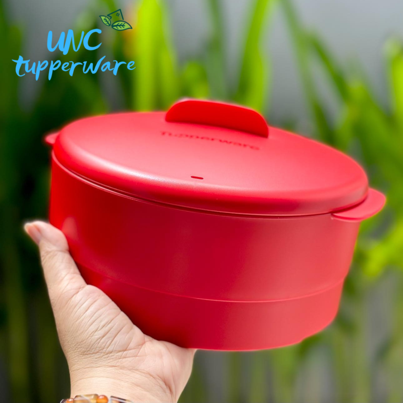 Xửng hấp Tupperware Steam It 2 Tầng – Màu Đỏ