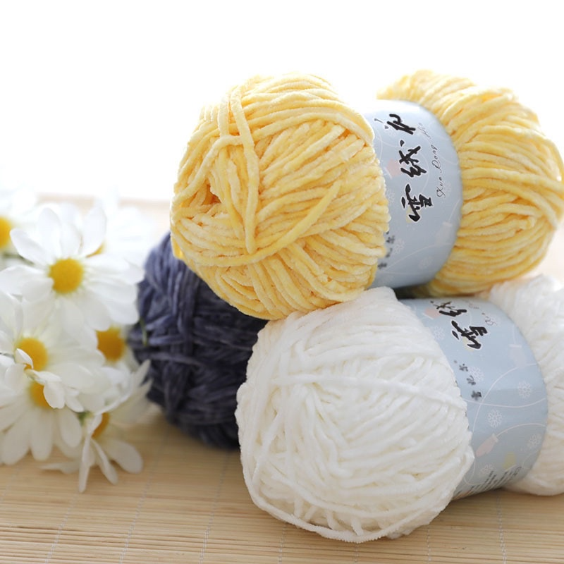 Len nhung chenille 3mm ( loại 1)- Len nhung mềm
