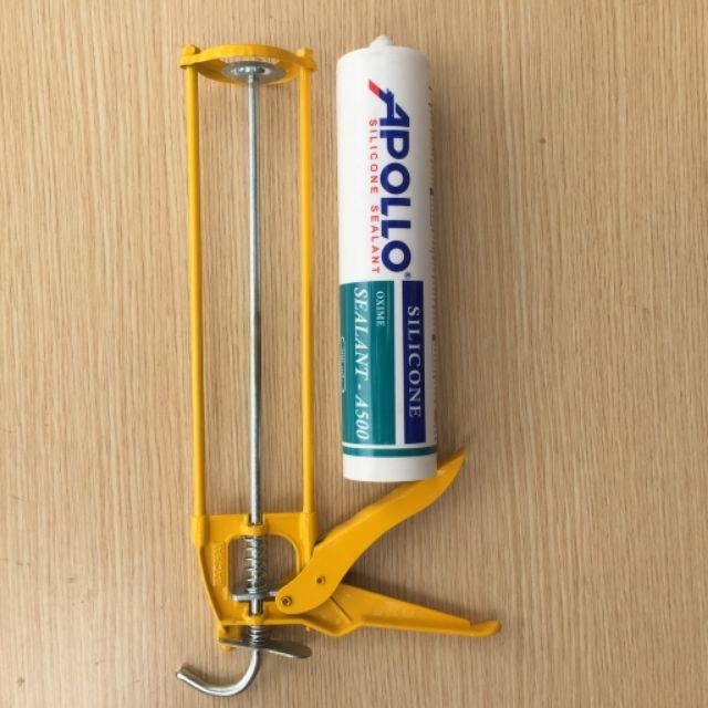Keo silicon Apolo  A300 + súng bắn keo(Trong ,Sữa, Đen)