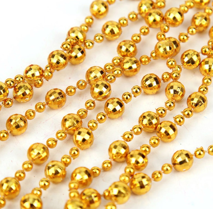 1M dây chuỗi hạt trang trí giáng sinh noel, dây cườm trang trí,handmade Pk41