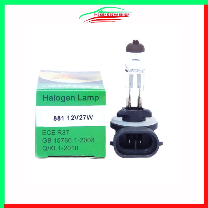 Bóng đèn Halogen con cú 881 12V 27W lắp đèn ô tô