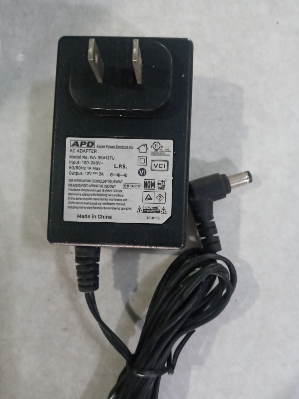 Adapter nguồn 12V 2A APD hàng Zin bãi chất lượng cho Camera, led..