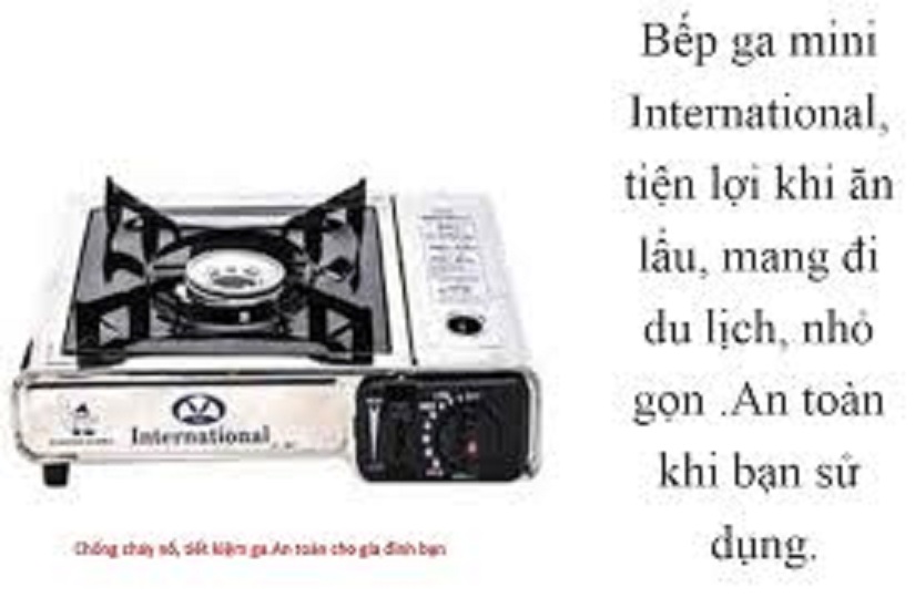 Bếp ga mini du lịch INOX 100%,