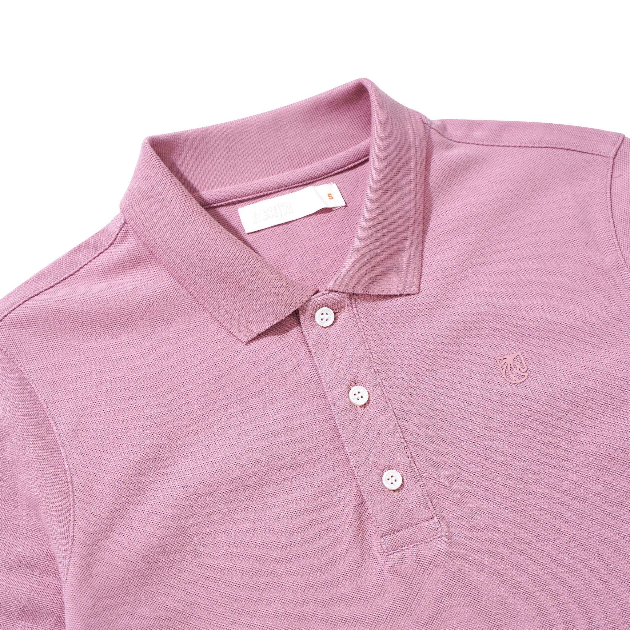 Áo Thun Nam Cao Cấp Polo Cổ Bẻ Tím Nhạt Premium Light Purple Basic BY COTTON