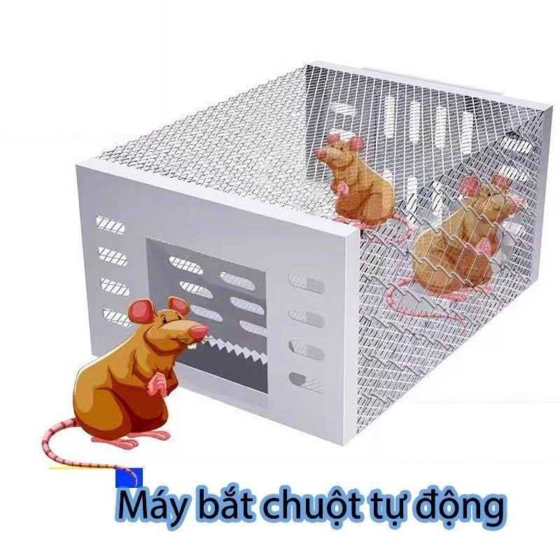 Bẫy Chuột Lồng Chuột, Bẫy Chuột Bằng Thép Không Gỉ Tự Động Chu Kỳ Liên Tục Kích thước: 27 * 11 * 14*Cm