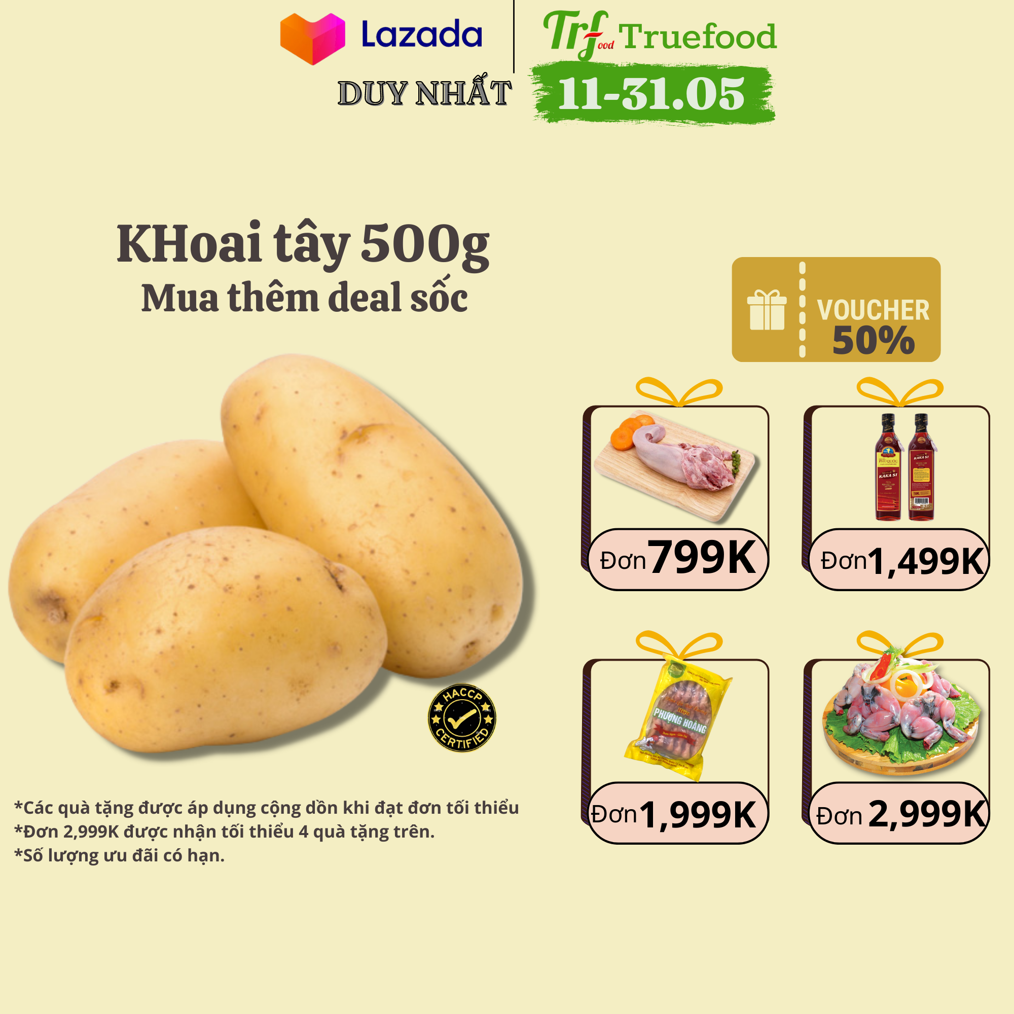 Khoai tây - 500g [Giao hỏa tốc HN]