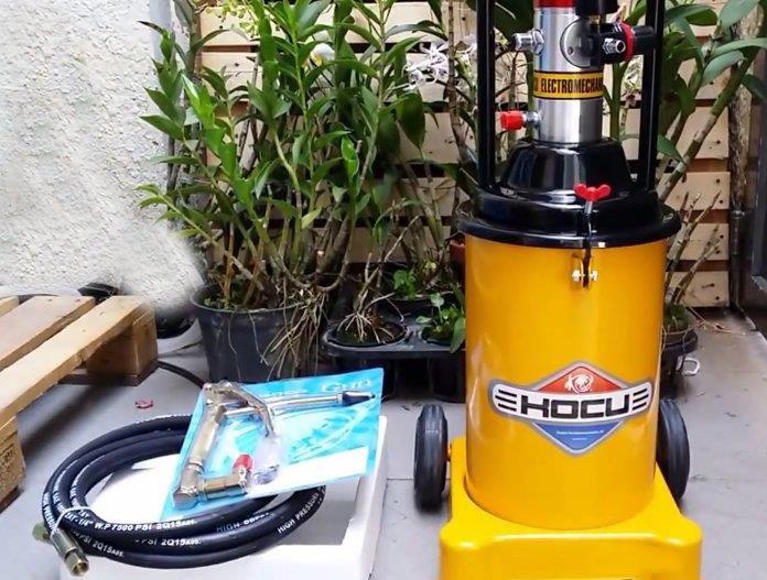 [HCM]Máy bơm mỡ khí nén 12l kocu gz-8