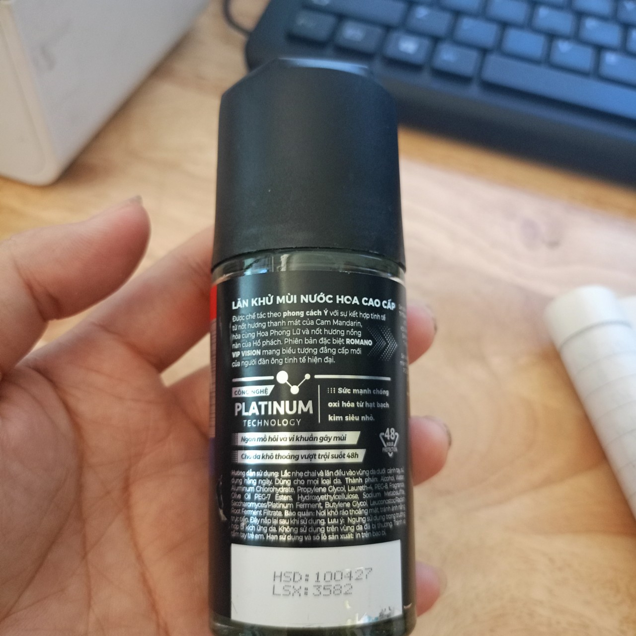 (hàng khuyến mãi 40ml) Lăn khử mùi cao cấp Romano Vip Passion/ Vision