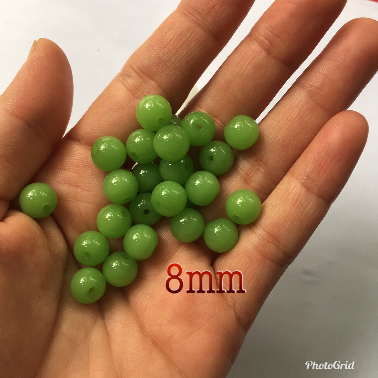 Hạt đá màu trơn size 8-10mm