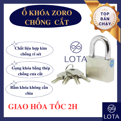 Ổ KHÓA ZORO CHỐNG CẮT CÔNG NGHỆ MỸ ổ khóa cao cấp chống trộm ổ khóa xịn đa năng khóa cửa khóa xe khóa nhà ổ khóa loại lớn hàng nước ngoài tốt xịn giá rẻ khóa an ninh thông minh siêu dày khóa thép nguyên khối cứng chắc bền