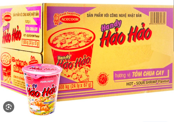 ( Thùng 24 ly ) Mì Handy Hảo Hảo tôm chua cay 67g