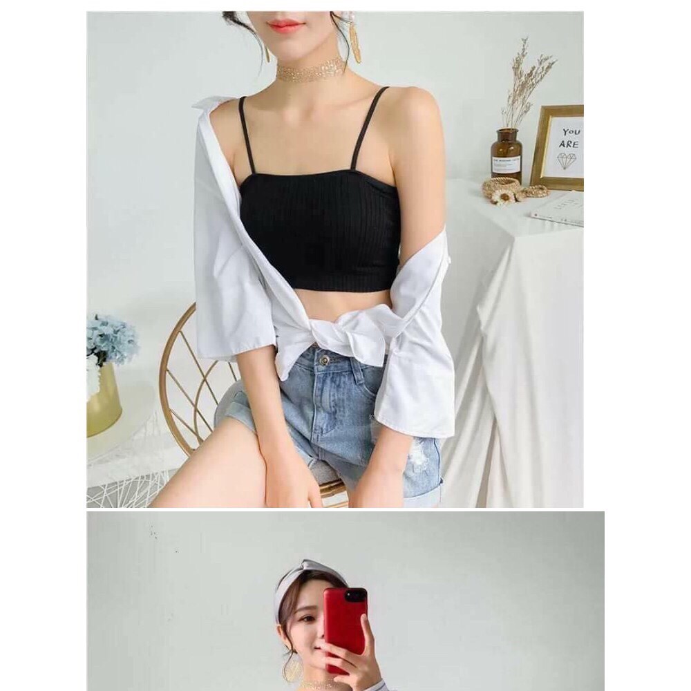 Áo Bra Quây Gân Tăm Siêu Co Dãn 4 Chiều Maika