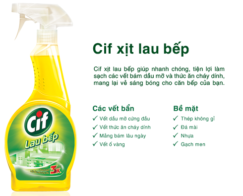 Nước Lau Bếp CIF Chai 520ml