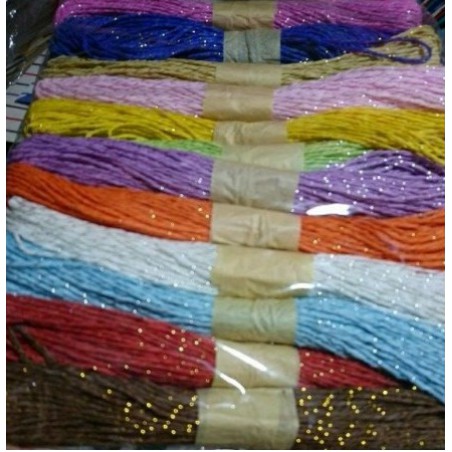 Dây cói màu ,dây thừng giấy ( bịch 12 màu)