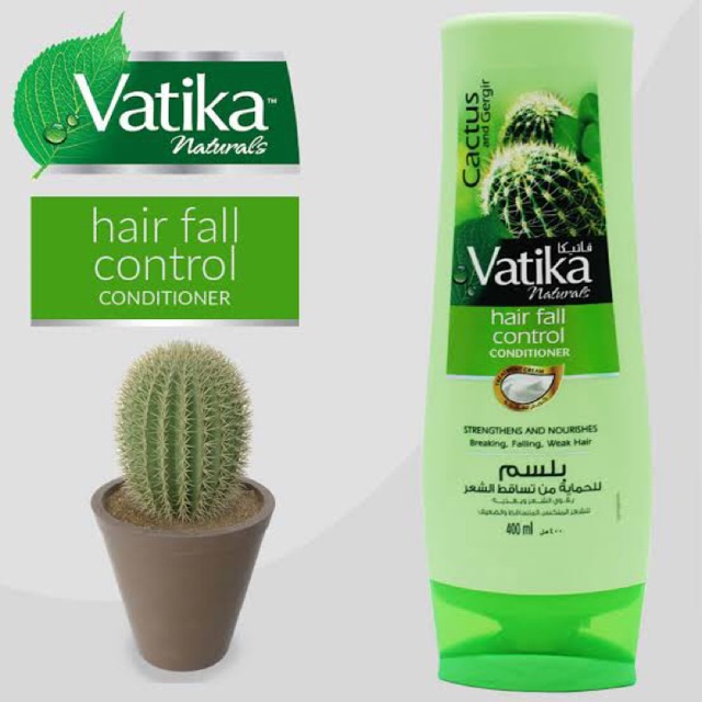 Dầu xả Vatika Naturals Hair Fall Control Conditioner ngăn ngừa tóc gãy  rụng, kích thích mọc tóc 