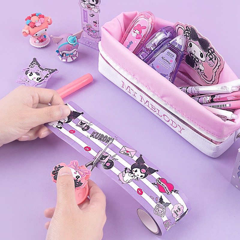 Kéo cắt giấy Sanrio có nắp đậy