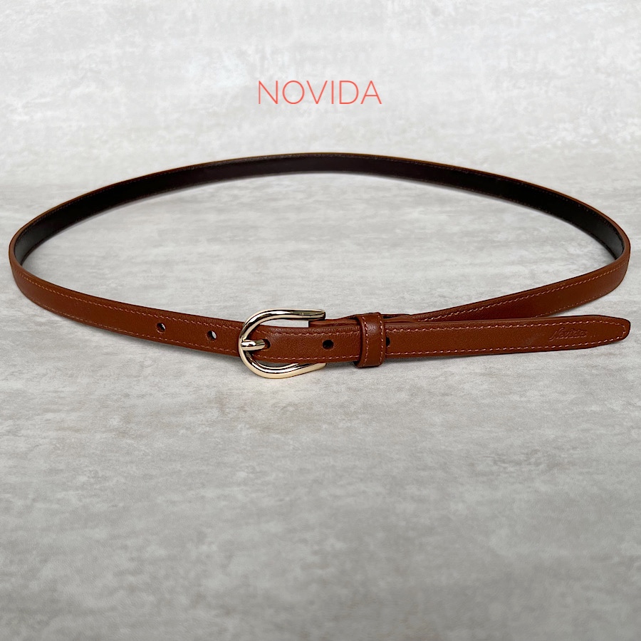 Thắt Lưng Nữ Da Bò 100%, Dây Nịt Da Thật Cao Cấp Novida vv