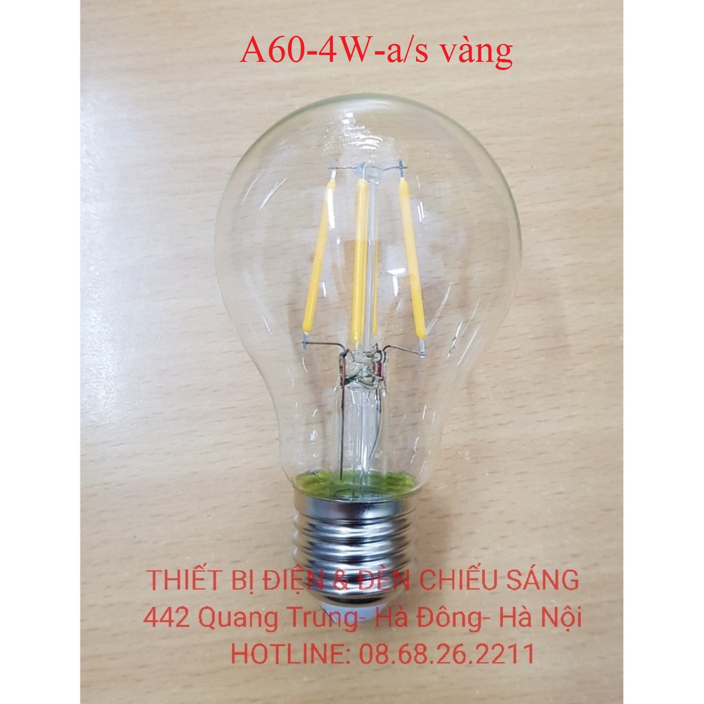 Bóng đèn led 4W- edison G45, A60,đui E14,E27 a/s vàng