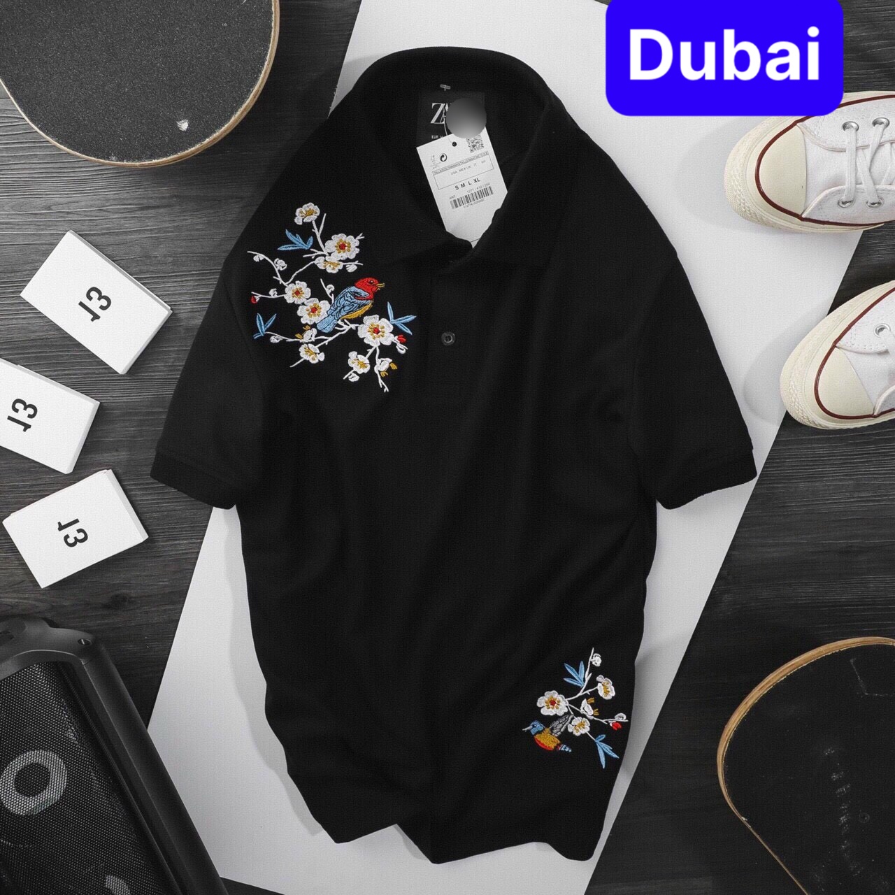 ÁO THUN, ÁO PHÔNG, ÁO POLO ÁO THUN CỔ TRỤ VẢI CÁ SẤU COTTON NAM NỮ MÀU ĐEN TAY NGẮN CÓ CỔ BẺ VẢI ĐẸP MỊN PHONG CÁCH THỂ THAO SIÊU VIP HOT TREND 2022 - DUBAI FASHION