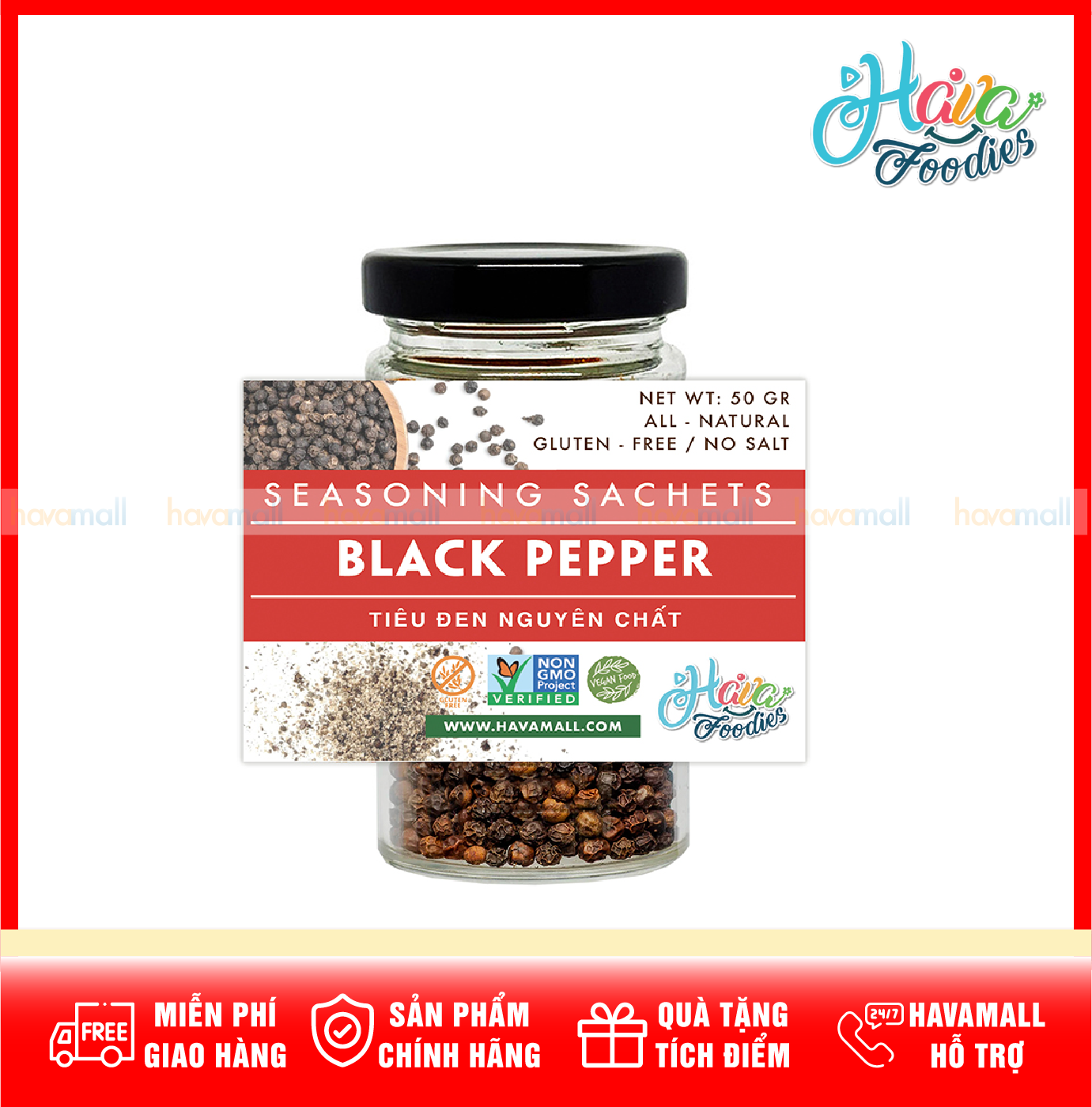 Tiêu Đen Nguyên Hạt Havafoodies – Black Pepper