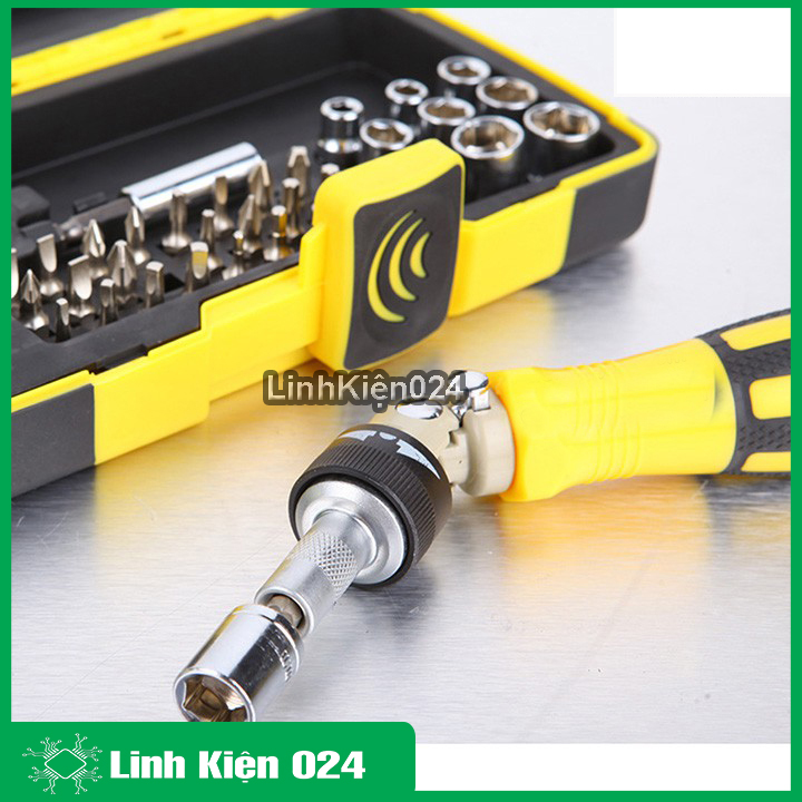 Bộ tuốc nơ vít tự động quay góc 180 độ eacker 39 chi tiết