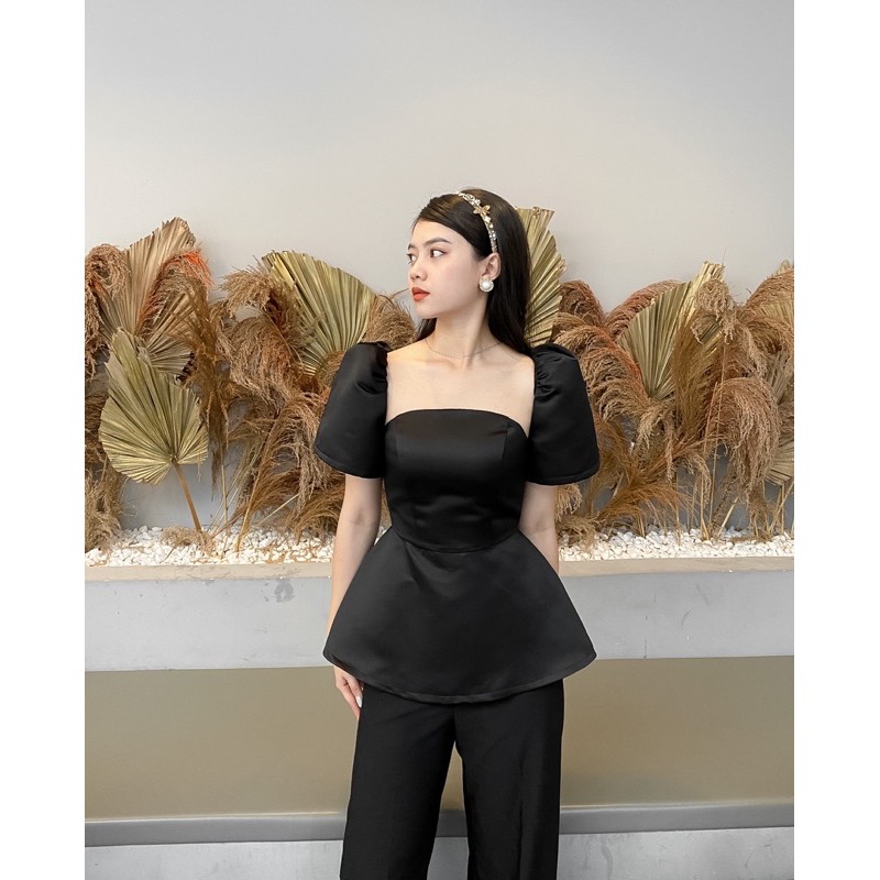 [Mã LAZFASHION42 - giảm 15% đơn từ 349k] Áo Chít Eo Tay Phồng- HONEY TOP