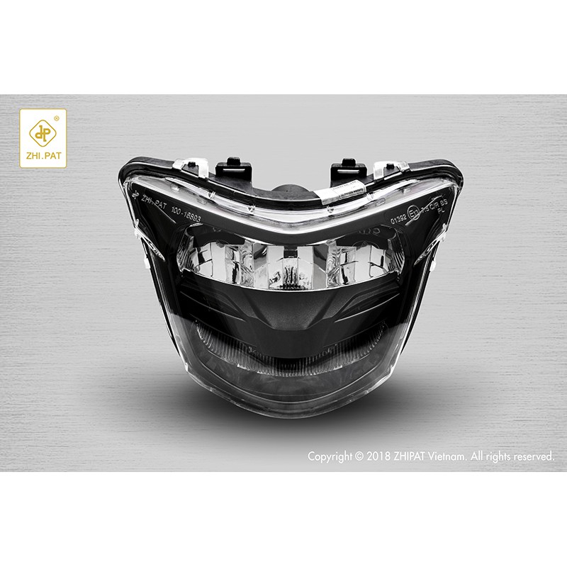 Đèn led zhipat 2 tầng exciter 150 sporty viền đen
