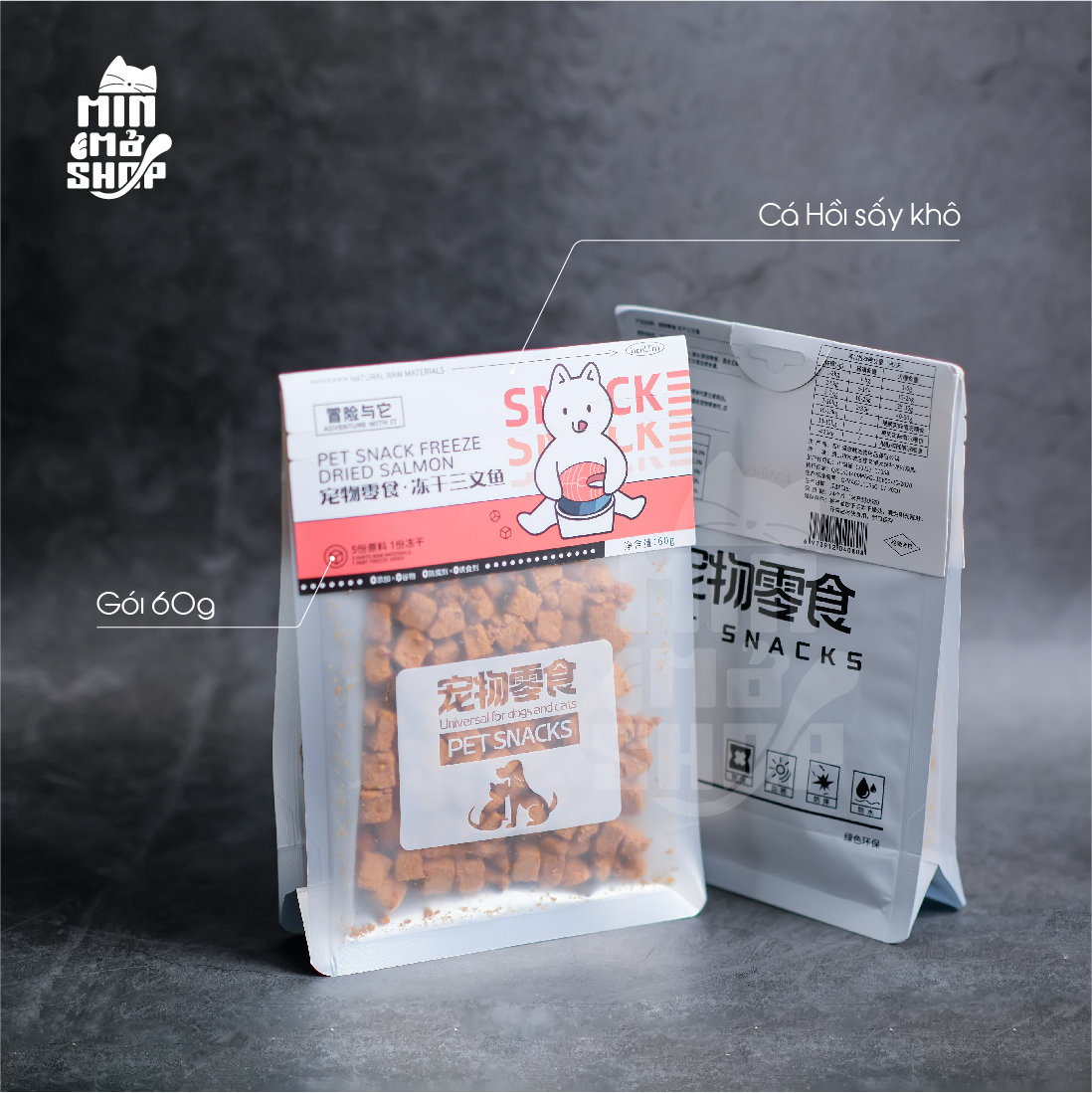 THỊT CÁ SẤY KHÔ CHO MÈO DẠNG TÚI ( SNACK CHO MÈO LOẠI 1 )