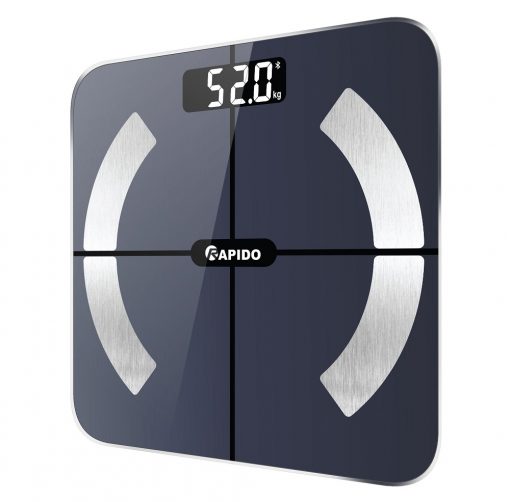 Cân điện tử ariranglife,cân sức khoẻ omron,cân điện tử - Có Bluetooth Phiên Bản 2021 - Cân sức khỏe RAPIDO phân tích 8 chỉ số cơ thể