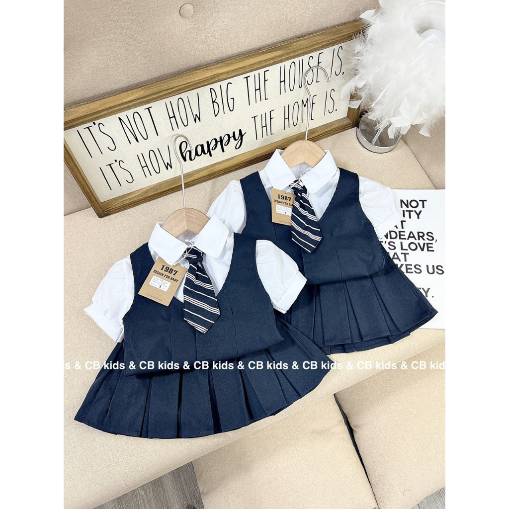 SET VÁY HOC SINH 3 CHI TIẾT KÈM CÀ VẠT(CAP2)
