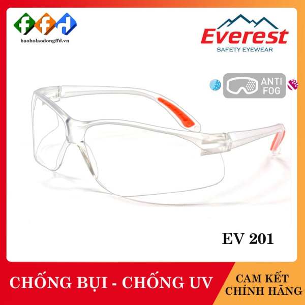 top Kính bảo hộ Everest EV201 mắt kính trắngKính chống tia UVchống bụichống đọng sương Bảo vệ mắt khi đi xe máylao động