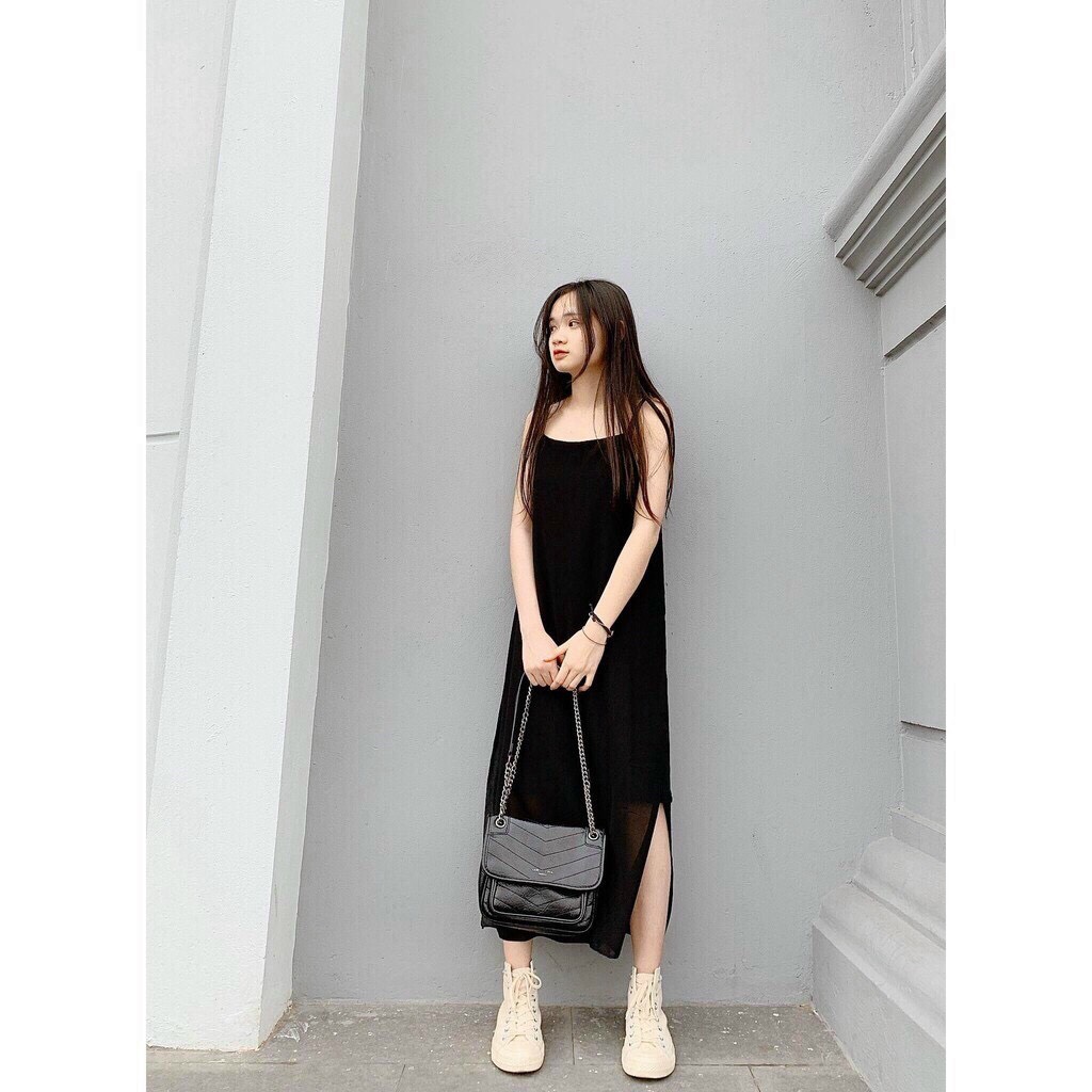 Đầm 2 dây voan 2 lớp quyến rũ TTSA0919