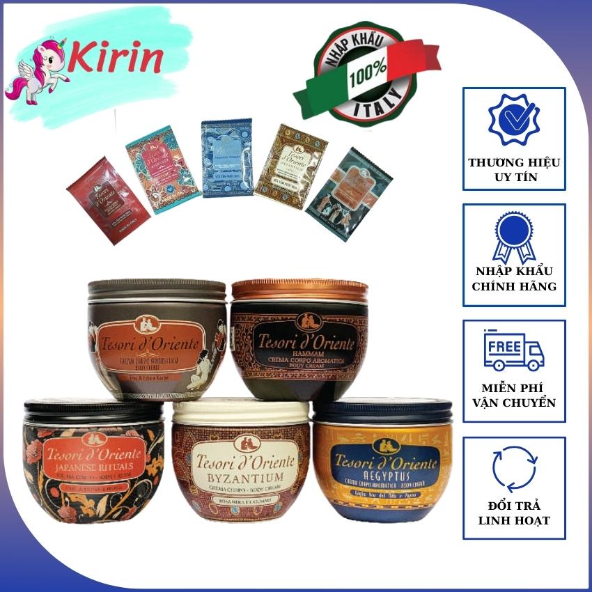 [FreeShip - COMBO  1 dưỡng tặng 5 gói  (5 hương] Kem dưỡng Thể Tesori d'Oriente 300g  (Hương  Sen , Hy  Lạp, Ai Cập, Hamma)