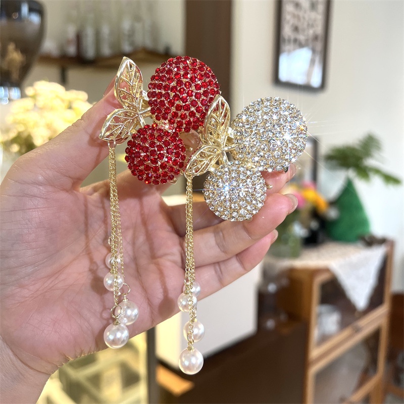 Clip hair claws crab applique luxury stone