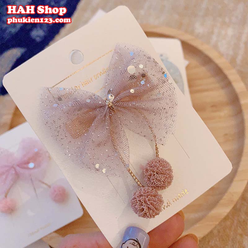 [MUA 1 TẶNG 1] KẸP TÓC HÌNH NƠ NHŨ KIM TUYẾN DỄ THƯƠNG SANG TRỌNG PHONG CÁCH HÀN QUỐC, HOT 2021