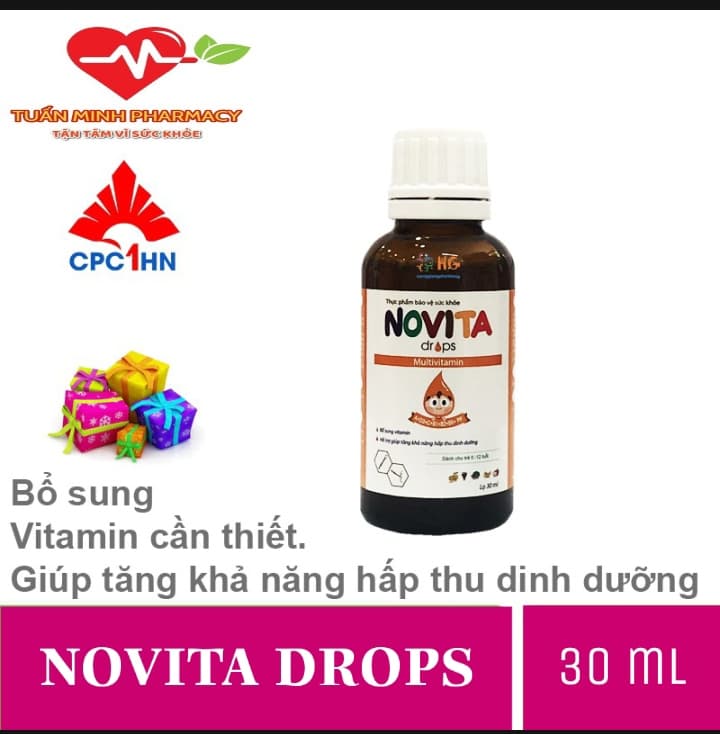 Vitamin tổng hợp Novita Drops - Bổ sung Vitamin cần thiết. Giúp tăng khả năng hấp thu dinh dưỡng