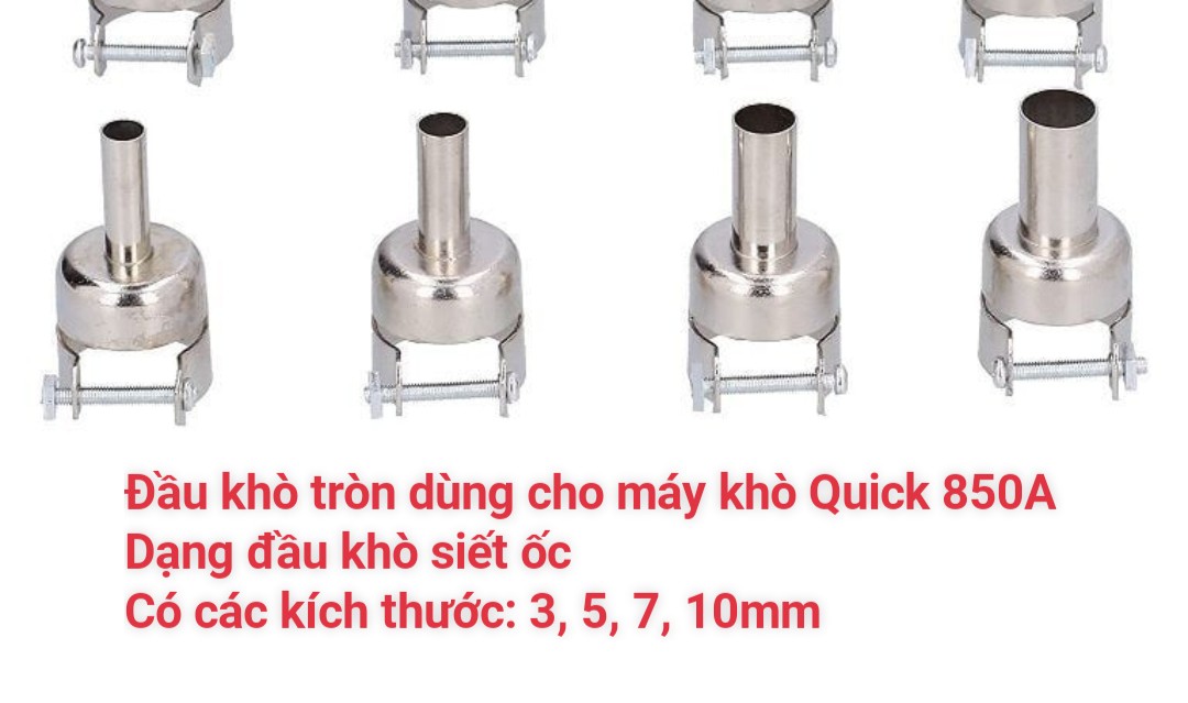 Đầu khò tròn dùng cho máy khò Quick 850A và nhiều loại máy khò khác