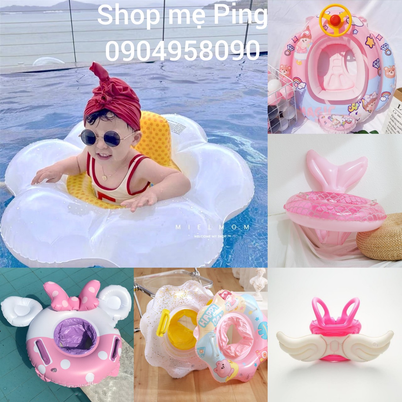 Phao bơi cho bé gái tập bơi
