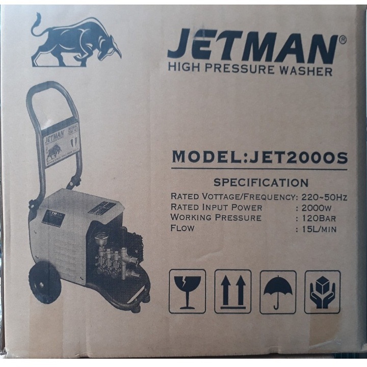 Máy Rửa Xe Cao Áp 2000W Jetman JM2000S