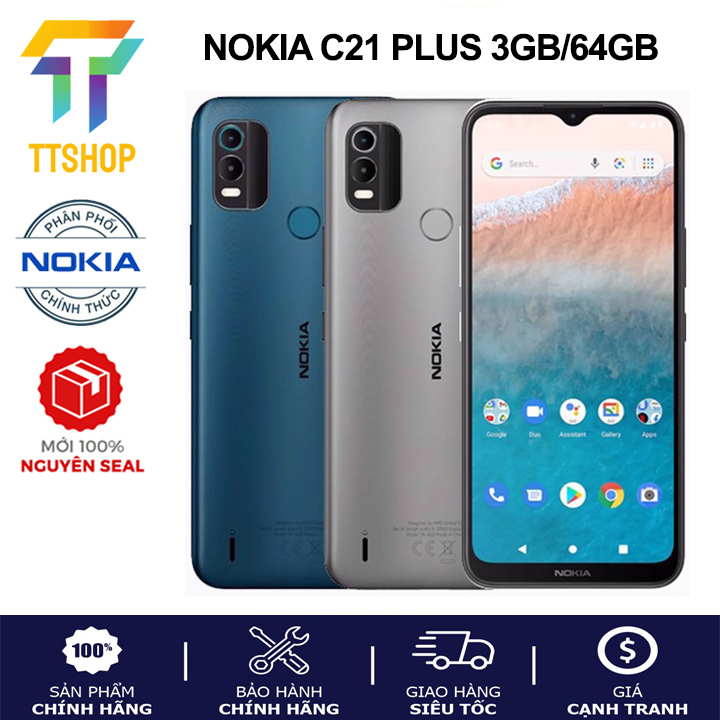 Điện thoại Nokia C21 Plus ( 3GB/64GB) - Hàng chính hãng
