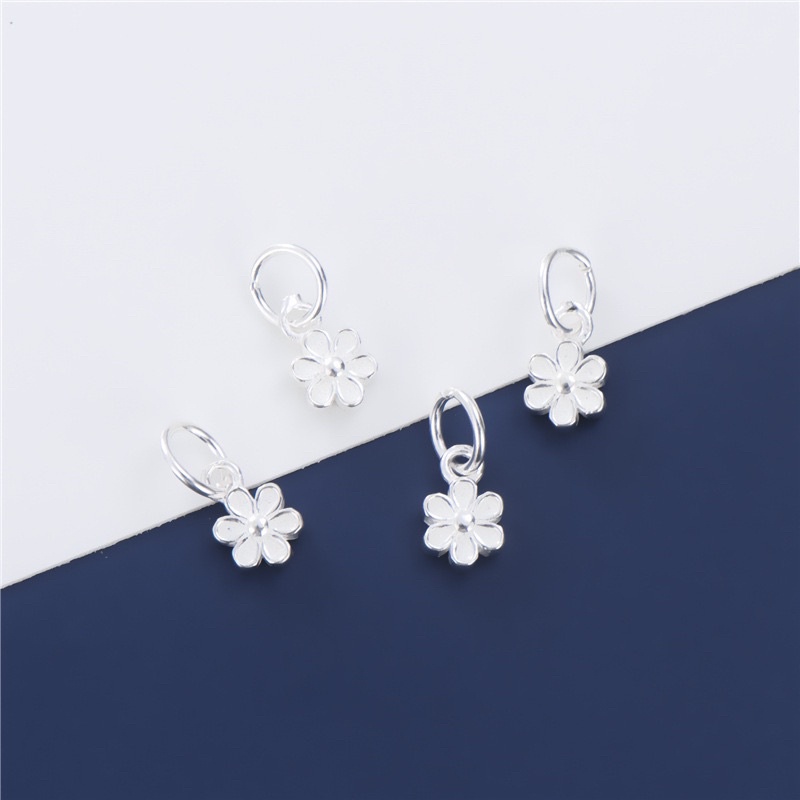 [S925] Charm bạc treo hình bông hoa - MH848