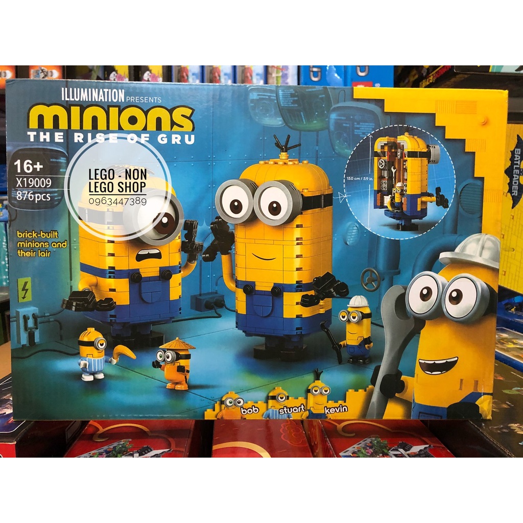 Xếp hình - x 19009 ( xếp hình cỗ máy minions the rise of gru 876 mảnh )
