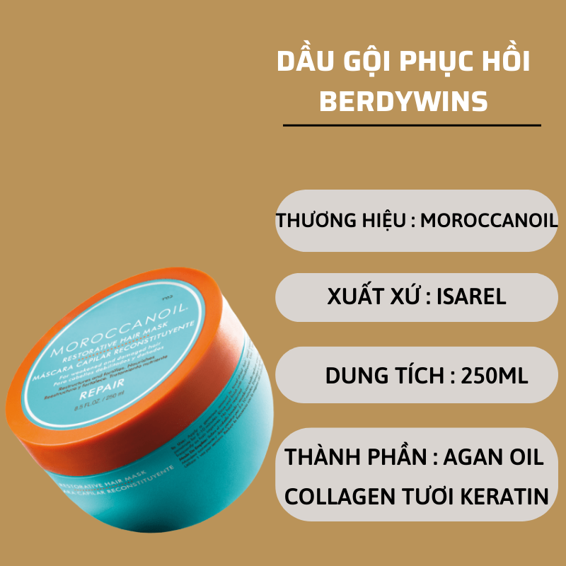 Kem Hấp Ủ Phục Hồi Tóc Moroccanoil 250ml | Calla Official