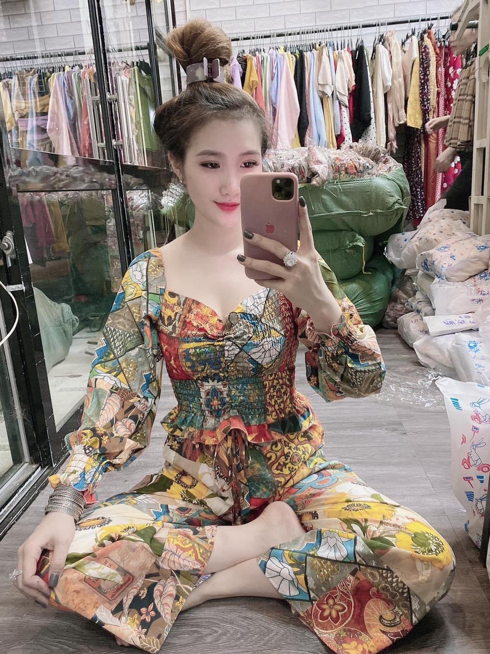 SÉT bộ lụa thổ cẩm mago chuẩn hàng cao cấp