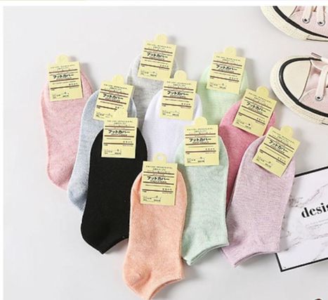 Vớ nữ trơn, tất nữ cotton trơn cổ ngắn basic kháng khuẩn