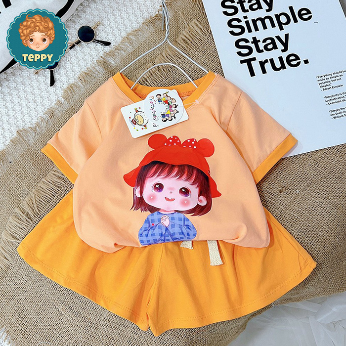Bộ đồ mặc nhà chibi xinh cho bé gái