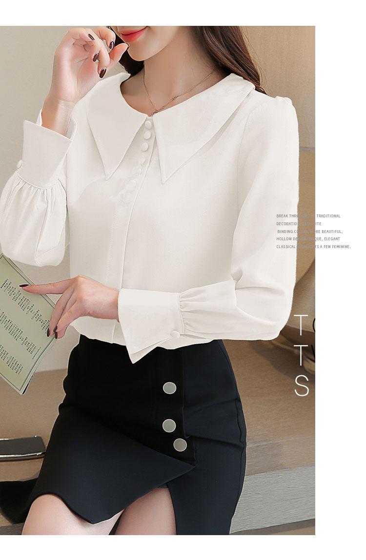 [HCM]Áo Sơ Mi Cổ Sen 3 Nút Phong Cách Hàn Quốc Cực Hot
