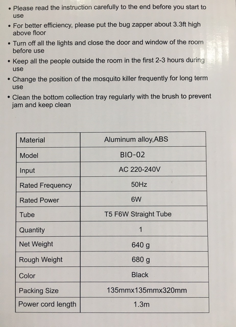 [HCM]Đèn bắt muỗi Bio - 02