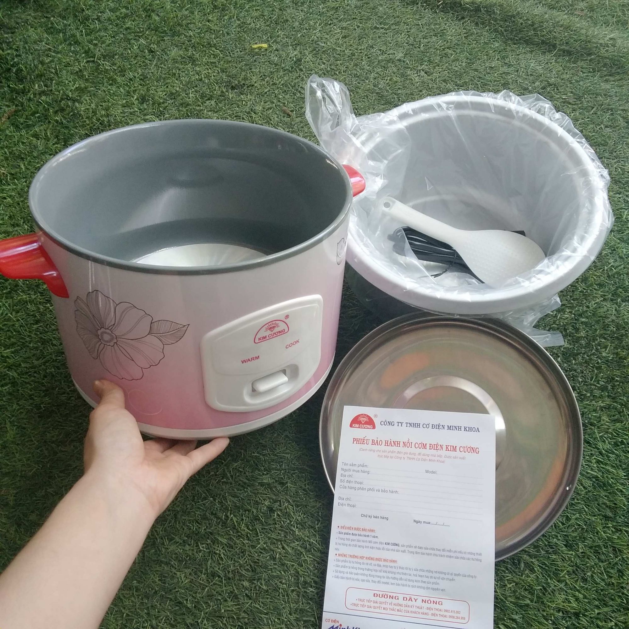 Nồi Cơm Điện Kim Cương nắp rồi 0.6L